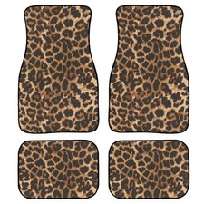 Brown Leopard Print Car Floor Mats Carpet Universal Abstract Cheetah Pattern ... Brown Leopard Print Car Floor Mats Carpet Universal Abstract Cheetah Pattern ...