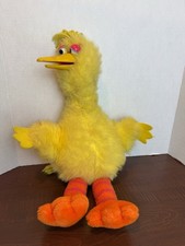 Vintage Big Bird Pull String Talking Puppet Plush 22 Works But Sound Is Off