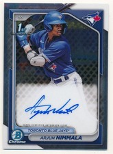 ARJUN NIMMALA 2024 BOWMAN CHROME RC ROOKIE AUTOGRAPH BLUE JAYS AUTO MINT SP