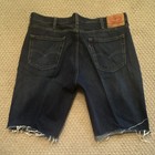 Levi Strauss & Co. 511 Men's Dark Blue Denim Shorts Button Pockets Distressed — photo 2