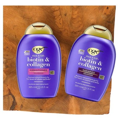 2tlg. ogx Shampoo & Spülung Conditioner Biotin & Collagen | Dickes & volles Haar