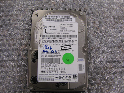 IBM eSERVER xSERIES SCSI 18.2GB Ultra 160 SCSI Hard Drive 10K RPM 06P5758 -NJ5