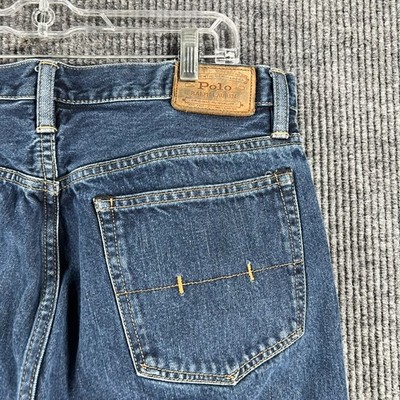 Polo Ralph Lauren Jeans Mens Size 33x32 Blue Denim Red Line