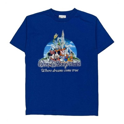 Walt Disney World Disney Cartoon T-Shirt - mittelblau Baumwolle