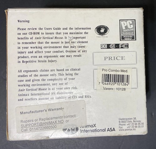 Anir Vertical Serial PC Mouse Animax International Vintage - Picture 4 of 9