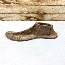 Antique Cast Iron Cobbler Shoe Mold Form Warranted 18 6.5" Long
