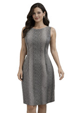 Nine West Dress 12 Black Ivory Gray Concrete Jungle Stretch Sheath NWT $109