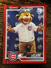 2026 Topps Series 1 Celebrations - Chicago Cubs Clark (Mascot) Red 3/5 M-18