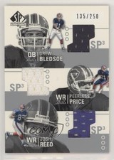 2002 SP Authentic Threads Triple /250 Drew Bledsoe Peerless Price Josh Reed im4