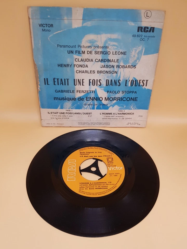 Ennio Morricone Il Etait Une Fois Dans L'Ouest 7" Vinyl Once Upon A Time In West - Image 2 of 2