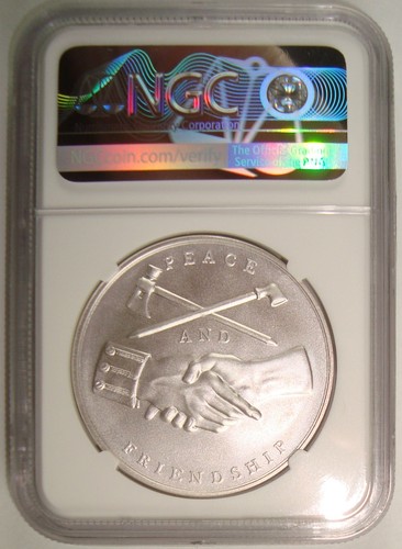2018 John Adams 1 oz Silver Medal NGC MS69 First Day - ANA - Picture 2 of 3