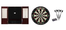 Bristle Dartboard Mahogany Steel Tip Dartboard Cabinet Black Darts