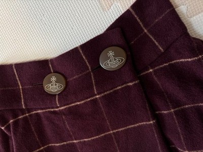 Vivienne Westwood REDLABEL orb skirtブラウン Vivienne Westwood Red Label Wool Riding Wrap Skirt Wine Red Orb