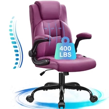 WIDE DESK CHAIRS Big and Tall 400 Lb Capacity Office Computer Chair High Back 