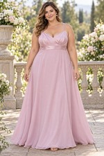 David’s Bridal Dress 22 Plus Ballet Pink Satin Bridesmaid Gown W11995 NWT