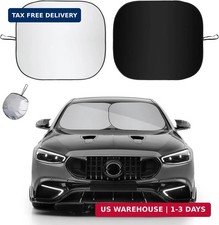 Yourkar 2 PCS Car Windshield Sun Shade, 31 28 Inches Thickened Sunscreen Auto