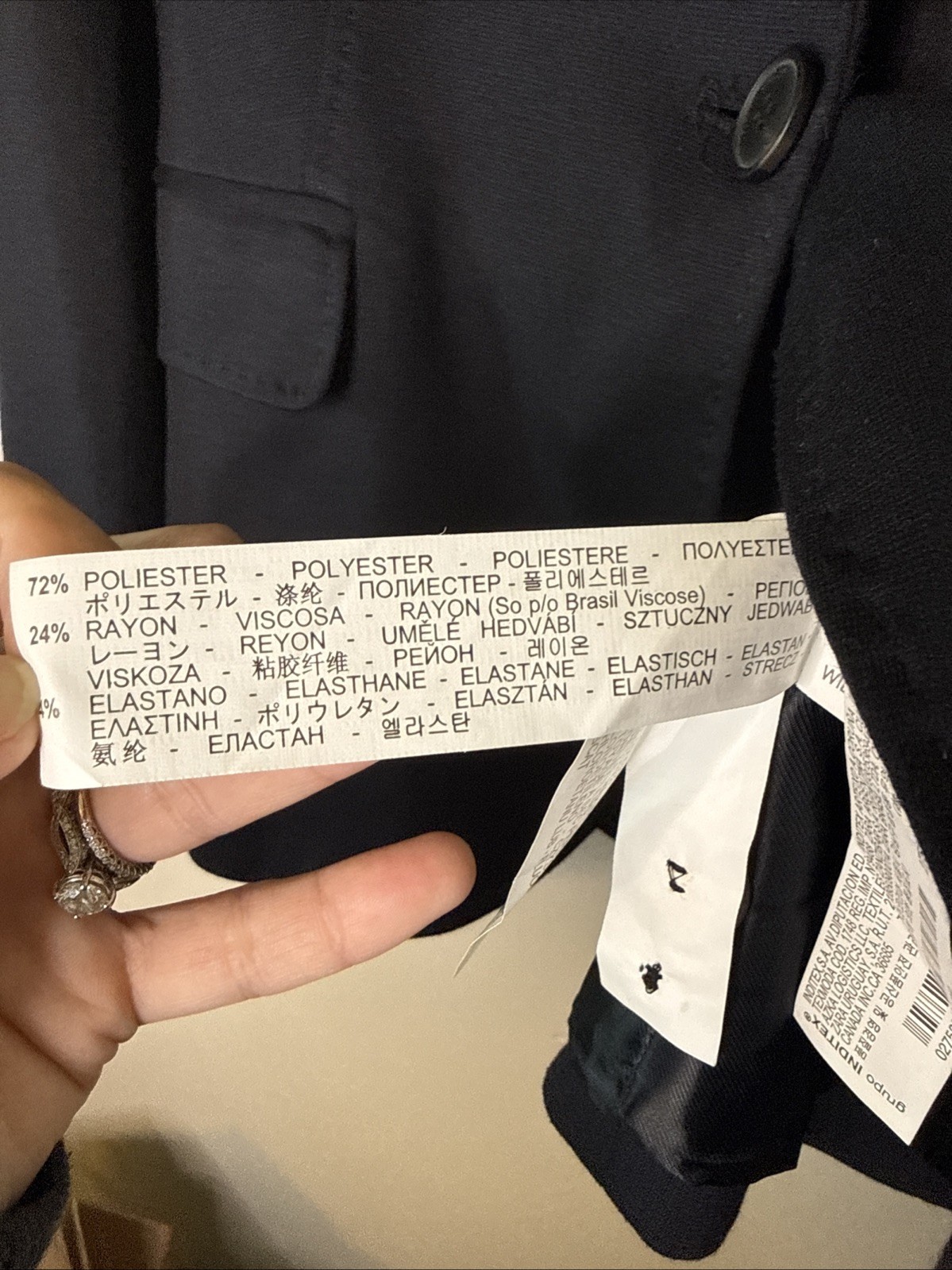 Zara Basic Women’s Black Blazer Large Button Fron… - image 3