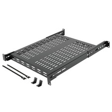 1U Vented Adjustable Depth Server Rack Mount Shelf 21.7in Deep 4 Post Server