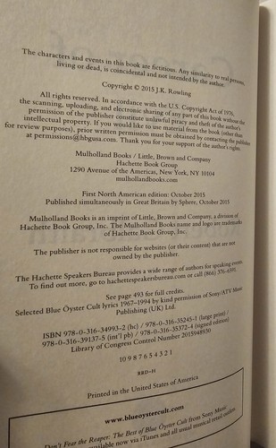 Career of Evil by Robert Galbraith (JK Rowling) Little, Brown & Co 2015 *Unread* - Picture 12 of 12