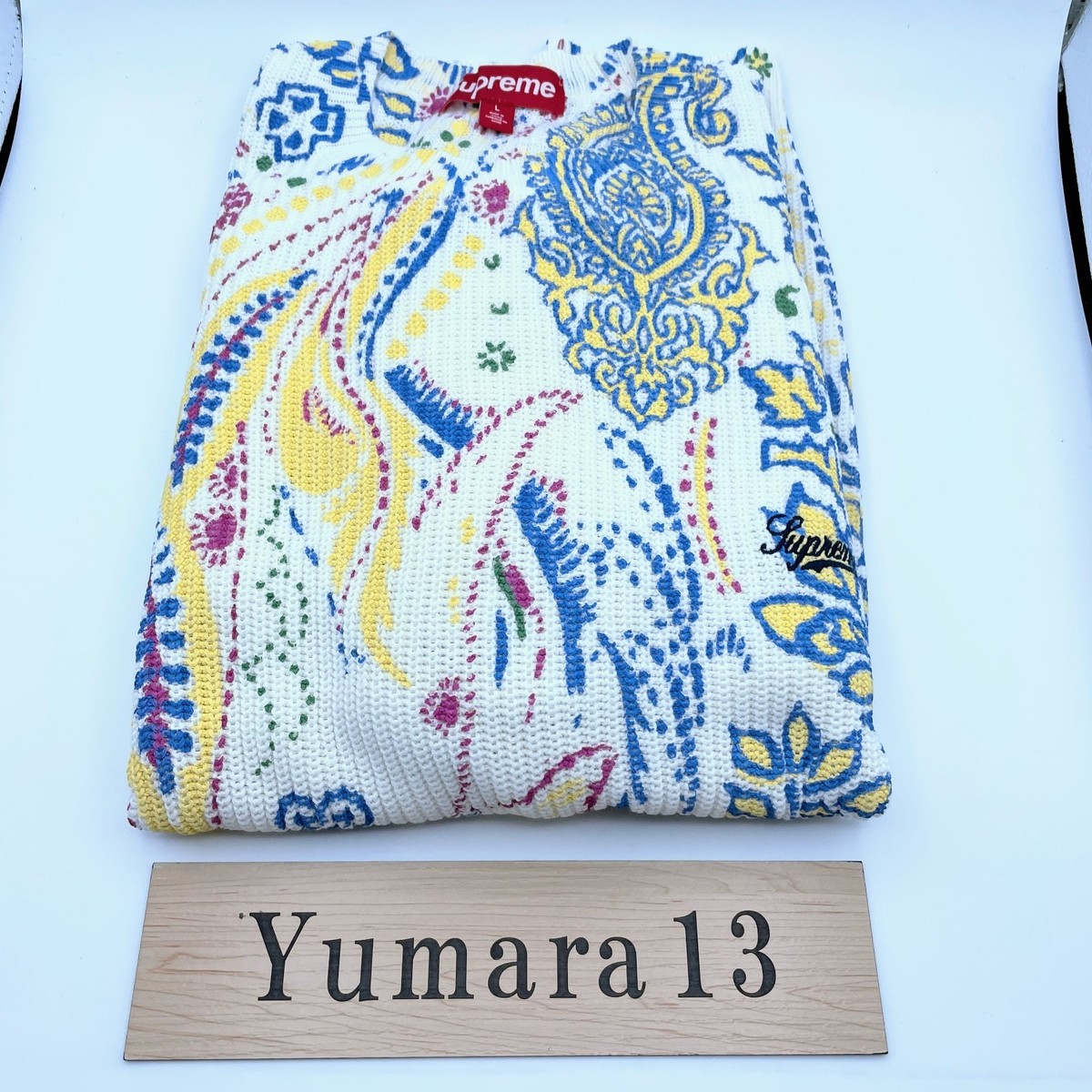 Supreme Printed Paisley Sweater Black White SS24 2colors Size S