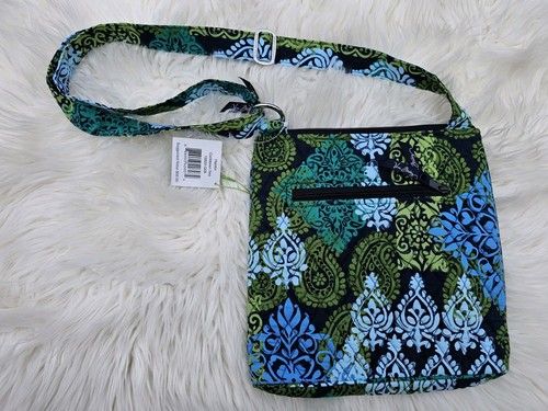 NWT Vera Bradley Caribbean Sea Triple Zip Hipster Crossbody Shoulder Bag blue - Picture 2 of 6