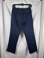 Lands End Navy Blue Iron Knee Chino Pants   Size 16 Boys Excellent 13-14 Years