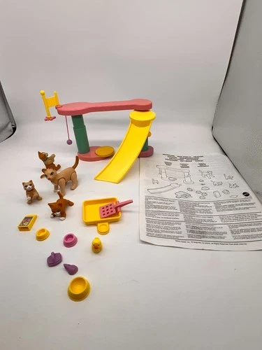 Mattel Barbie Vtg 2002 Play Time Pets Cat Set & Accessories #56722 Incomplete