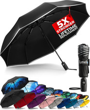 Strongest Windproof Travel Umbrella Compact, 100MPH Wind-Tested , Light, Portab