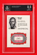 1984-85 Michael Jordan Rookie Schedule BGS 8.5 Mint