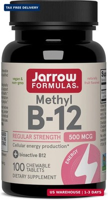 Jarrow Methyl B-12 Chewable Tablets 500 mg, Vitamin B12 Supplements, 100 Ct | Di