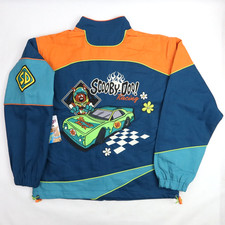 Scooby-Doo! Mystery Inc. Moto Racing Jacket Coat Men's Small Embroidered Racecar