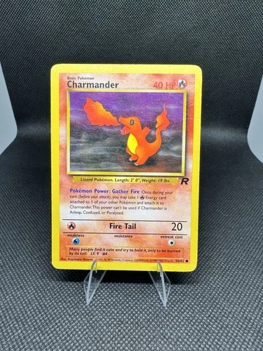 Charmander 50/82 Team Rocket Pokémon Card Vintage WOTC 2000 LP/NM