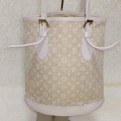 Duties Auth Louis Vuitton M95316 Monogram Mini Lin Bucket