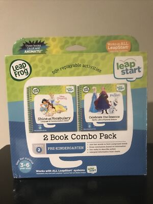 NEW Leap Frog Leap Start 2 Book Combo Pack Disney Princesses & Frozen - Level 2