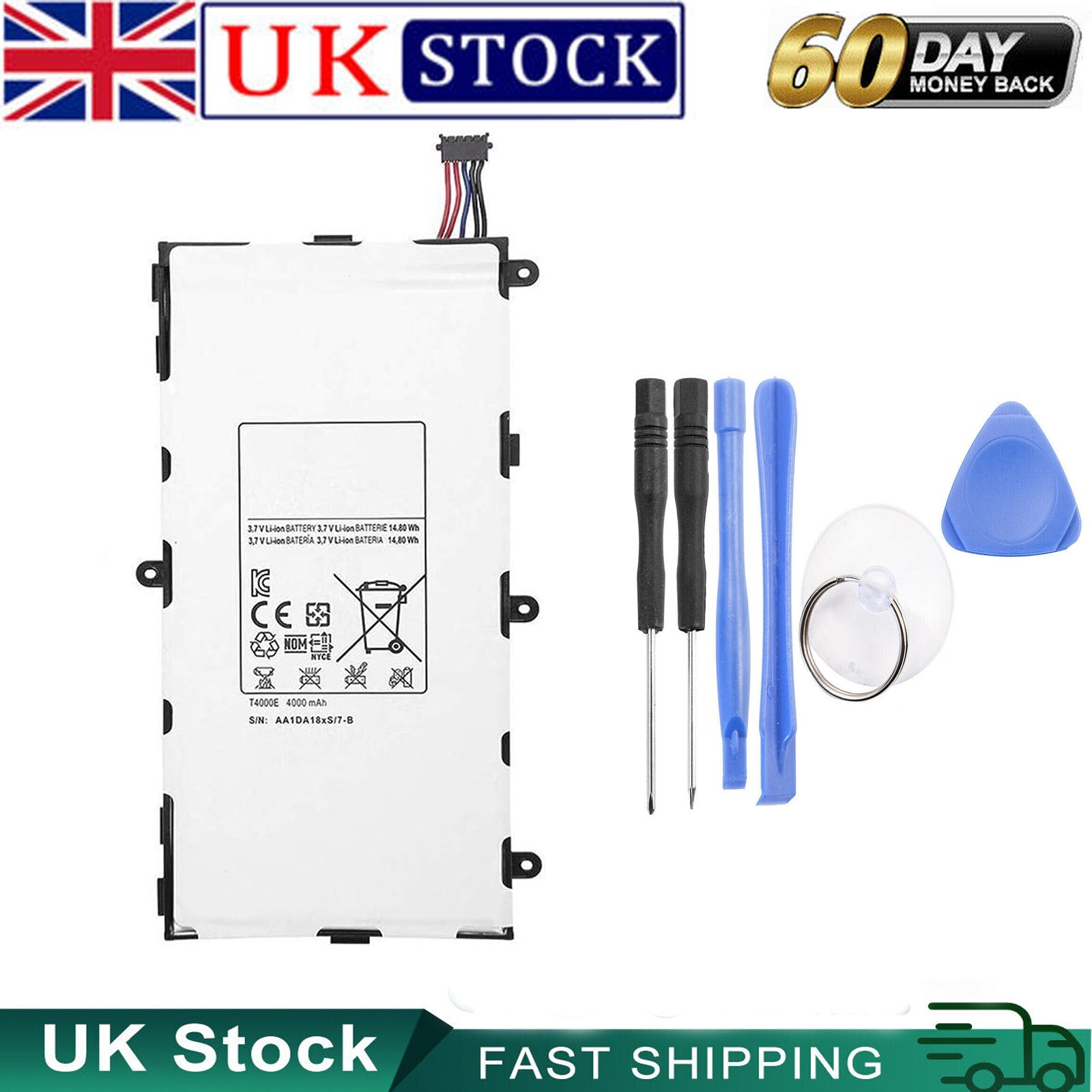For Samsung Battery 4000mAh for Galaxy Tab 3 7.0 SM-T210 T211 T215 T4000E