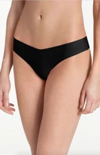 Commando L130455 Black Original Raw-Cut Thong Women's Underwear Size M/L