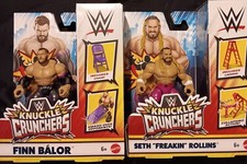 Mattel WWE Knuckle Crunchers lot finn balor and seth freakin rollins