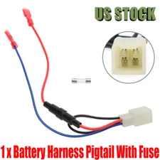 For Honda CT70 Trail 1969-1971 Battery Wire Harness Pigtail Fuse Spade Terminals