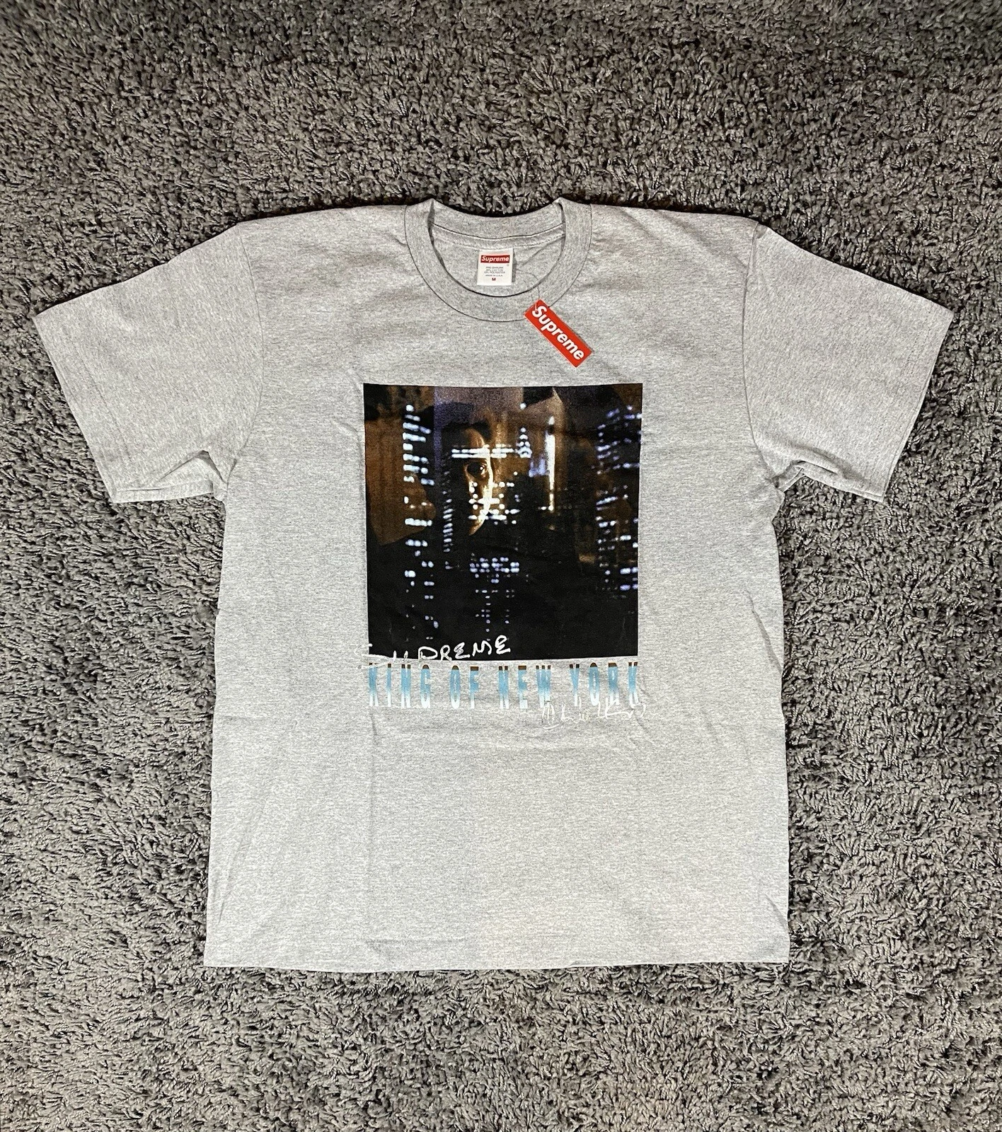 2019SS Supreme King of New York Tee Heather gris