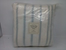 Magnolia Chambray Stripe linen-Cotton Duvet King 63 Cotton37 Linen