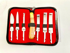 PROFESSIONAL FARRIER HOOF TRIMMING KNIVES KIT VETERINARY ENQUINE HORSE S STEEL