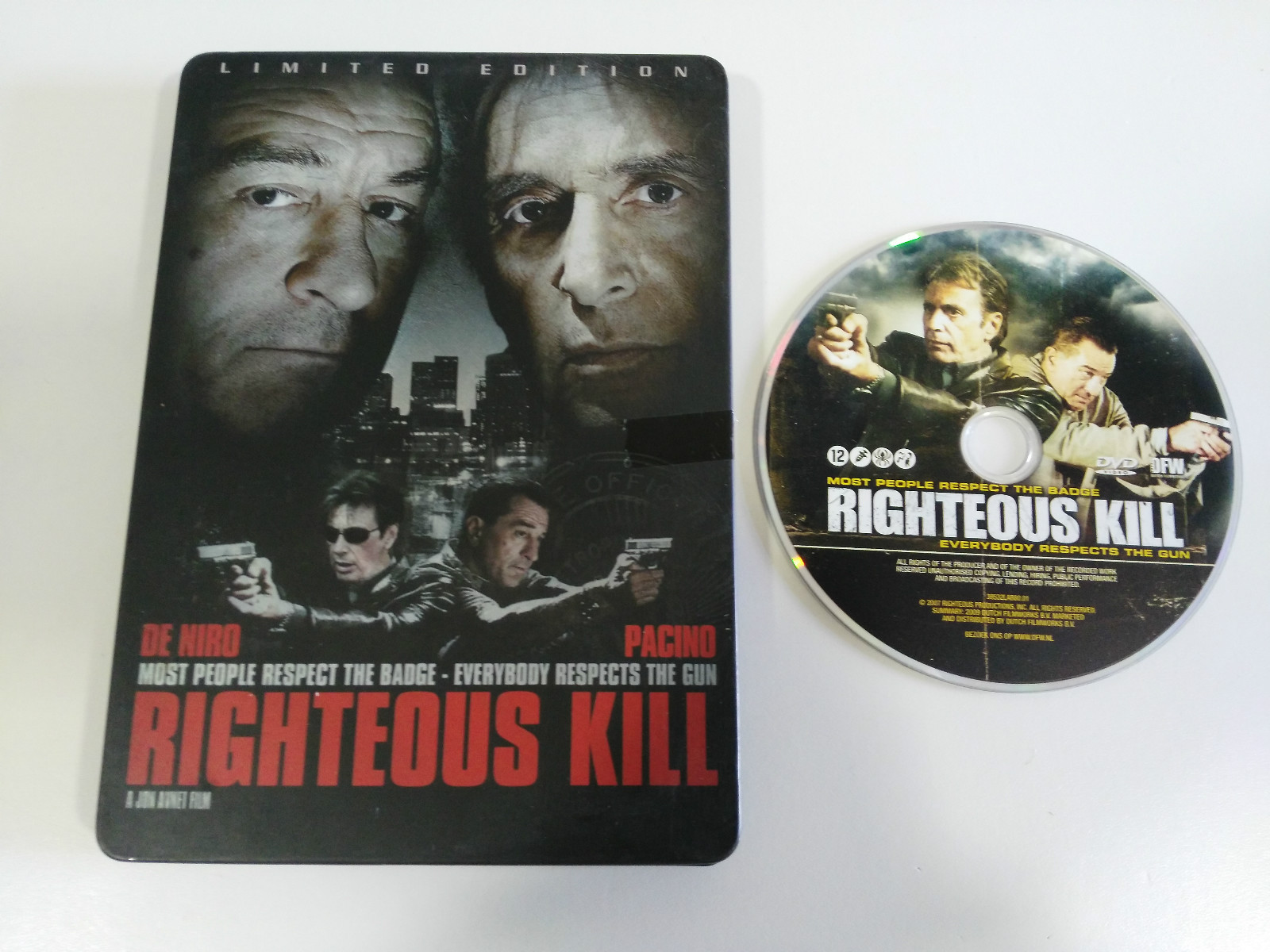 Righteous Kill DVD Steelbook English Deutsch German Ed Robert De Niro Al Pacino