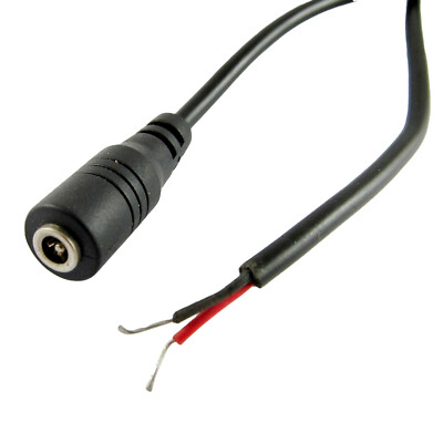1x CCTV DC Power Jack Connector 3.5x1.35mm Female Socket with Cord Cable 30cm