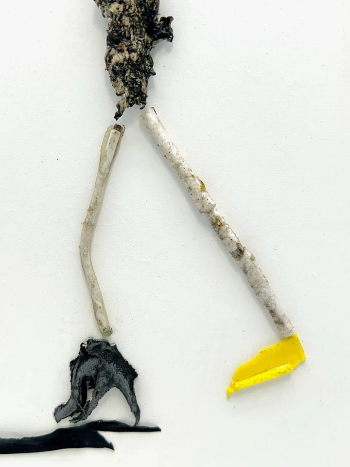 WHISTLE WHILE YOU WALK Found Object Painting Figure Collage - Steven Tannenbaum - Image 3 of 4