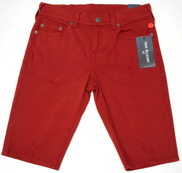 red true religion shorts