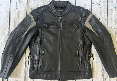 Harley Davidson Men's Rivage Reflective Triple Vent Leather Jacket L 97008-14VM