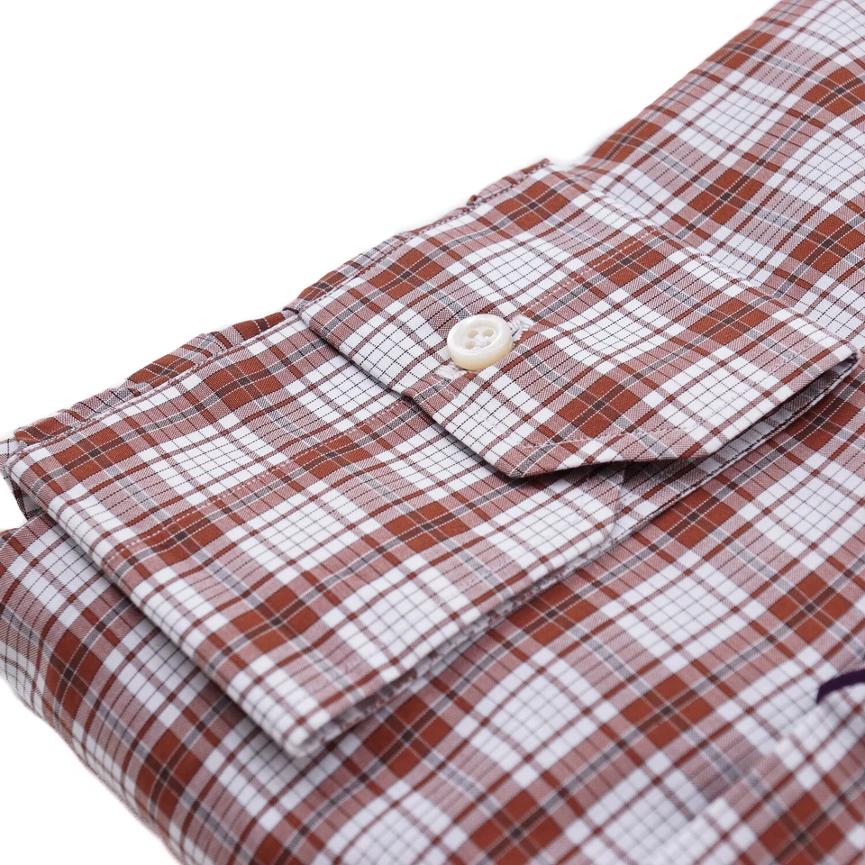 Camisa de vestir Isaia regular-fit 'Italia' a cuadros de algodón ligero 15,75 Foto 3 de 4
