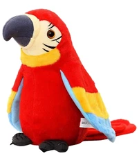 Talking Macaw Parrot Repeats What You Say, Shakes Wings Stuffed Animal Plush Toy