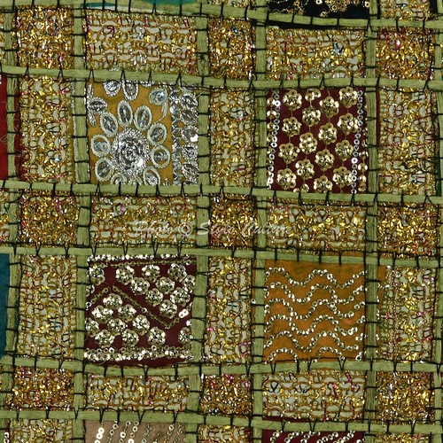 Funda de cojín de retazos indios funda de almohada étnica hippie gitana decor... - Imagen 3 de 5