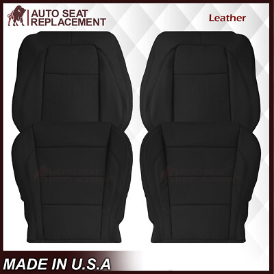 2007 2008 2009 2010 Jaguar XK/XK-R Black Genuine Leather FULL FRONT Seat Covers